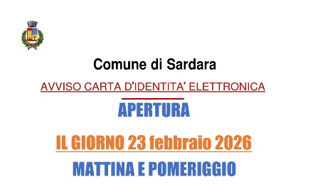 Visualizza la notizia: Ufficio Anagrafe - Apertura lunedì 23 febbraio 2026 Visualizza la notizia: Ufficio Anagrafe - Apertura lunedì 23 febbraio 2026