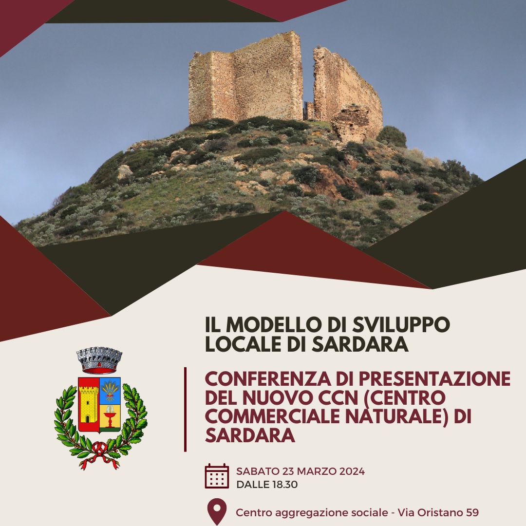 Visualizza la notizia: Conferenza di presentazione del nuovo CCN (Centro Commerciale Naturale) di Sardara Visualizza la notizia: Conferenza di presentazione del nuovo CCN (Centro Commerciale Naturale) di Sardara