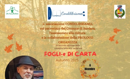 Visualizza la notizia: FOGLI-e DI CARTA - Autunno 2025 - Sabato 6 dicembre ore 17 all'hotel Antiche Terme Visualizza la notizia: FOGLI-e DI CARTA - Autunno 2025 - Sabato 6 dicembre ore 17 all'hotel Antiche Terme