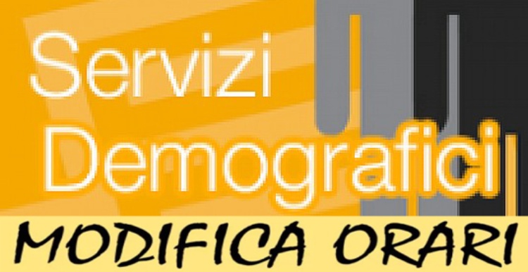 Modifica orario di apertura al pubblico Servizio Demografico