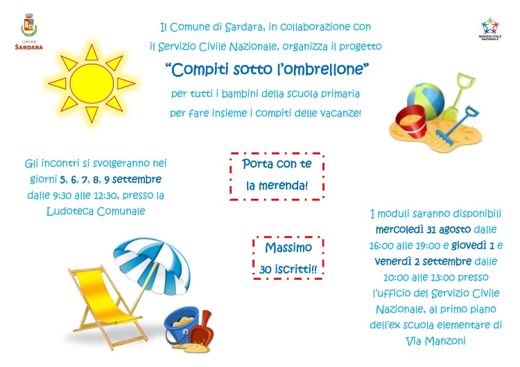 Compiti sotto l'ombrellone