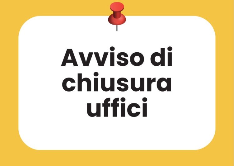 Venerdì 3 Luglio 2026 - chiusura al pubblico degli Uffici Comunali per formazione obbligatoria del personale