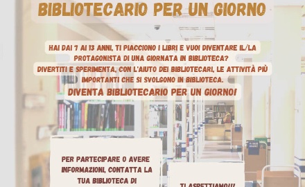 Visualizza la notizia: Bibliotecario per un giorno Visualizza la notizia: Bibliotecario per un giorno