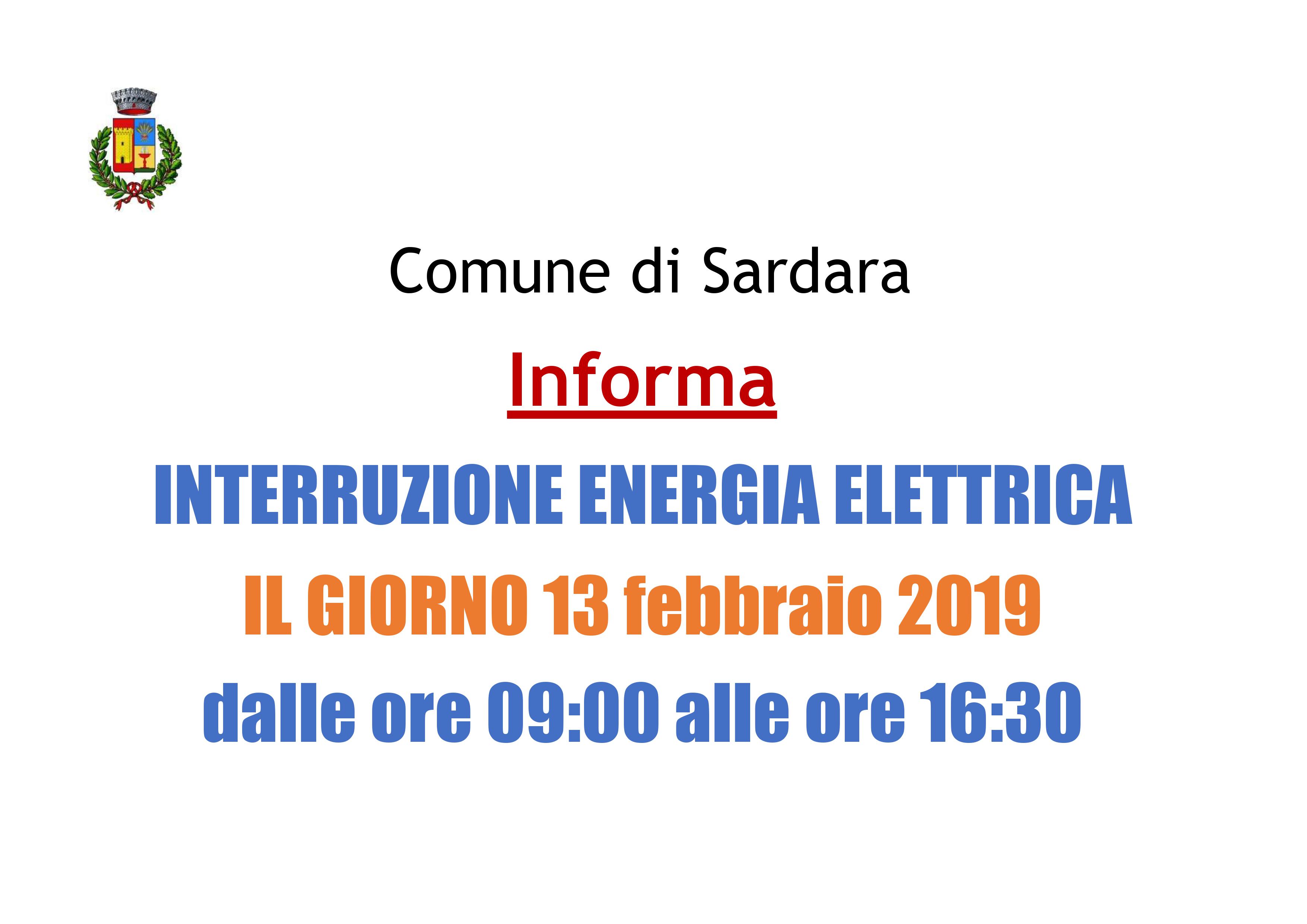 Visualizza la notizia: Interruzione energia elettrica