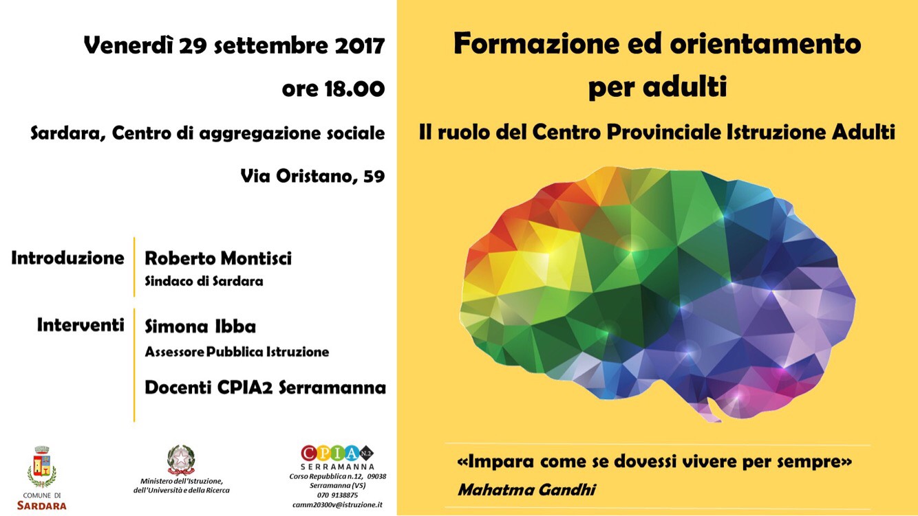 Visualizza la notizia: Formazione ed orientamento per adulti - Il ruolo del Centro Provinciale Istruzione Adulti