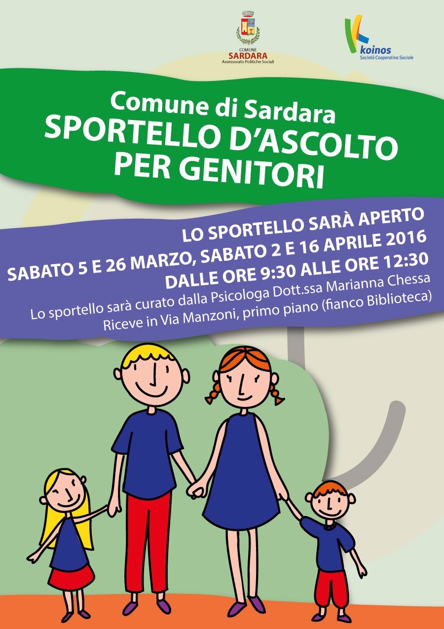 Visualizza la notizia: Sardara - Sportello d'ascolto per genitori