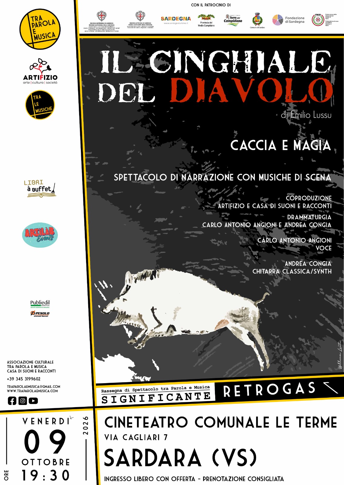 Visualizza la notizia: Tra parola e musica "Il cinghiale del Diavolo" Spettacolo di narrazione con musiche di scena