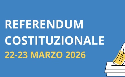 Visualizza la notizia: Referendum Confermativo del 22-23 marzo 2026. Manifestazione di interesse ad assumere le funzioni di scrutatore di seggio elettorale. Visualizza la notizia: Referendum Confermativo del 22-23 marzo 2026. Manifestazione di interesse ad assumere le funzioni di scrutatore di seggio elettorale.