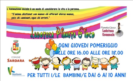 Visualizza la notizia: Ludoteca e Spazio Giovani - Nuovi orari Visualizza la notizia: Ludoteca e Spazio Giovani - Nuovi orari