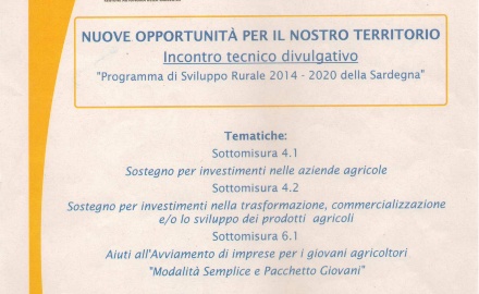 Visualizza la notizia: Nuove Opportunità per il nostro territorio - Incontro tecnico divulgativo Visualizza la notizia: Nuove Opportunità per il nostro territorio - Incontro tecnico divulgativo