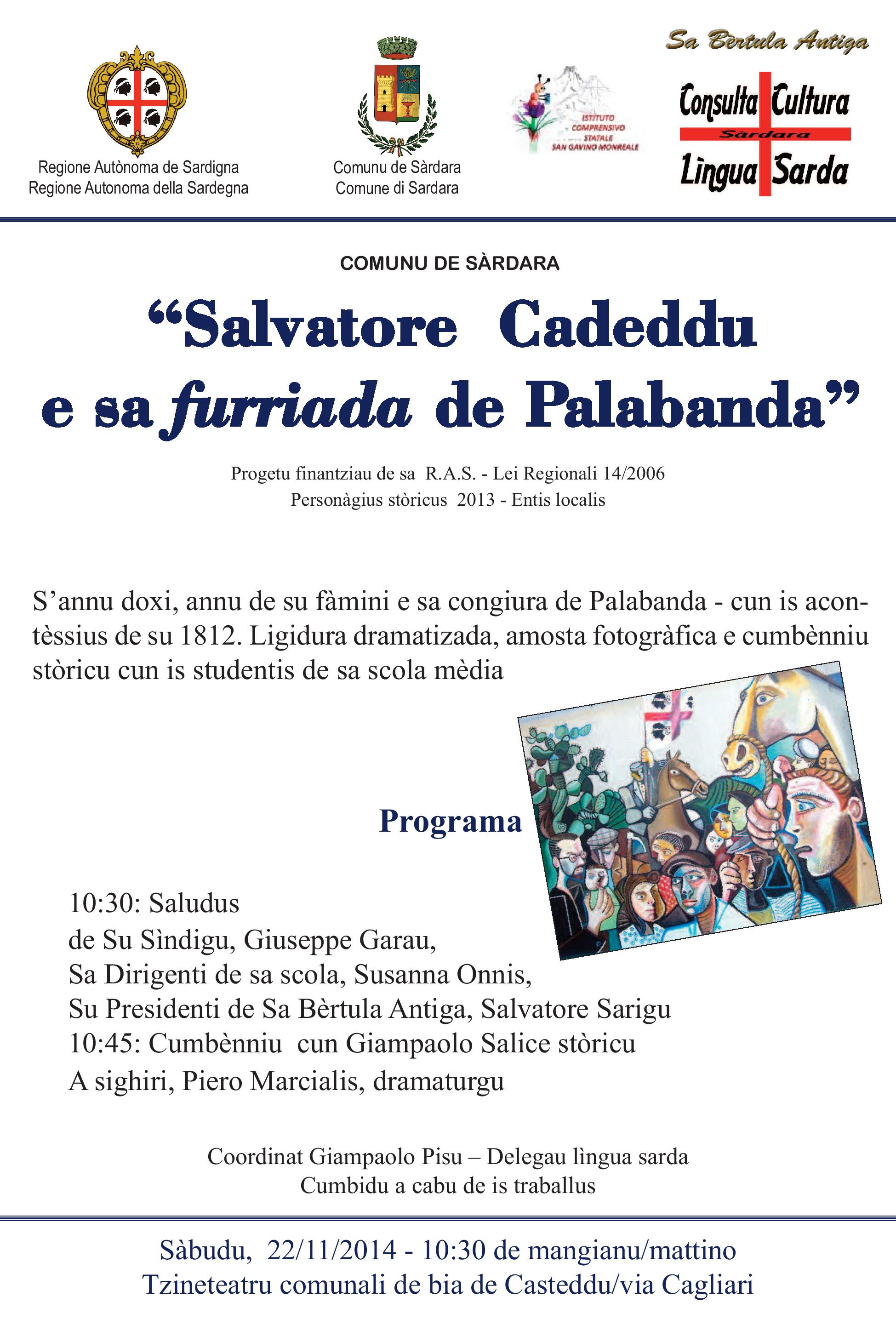 Visualizza la notizia: Salvatore Cadeddu e sa congiura de Palabanda Visualizza la notizia: Salvatore Cadeddu e sa congiura de Palabanda