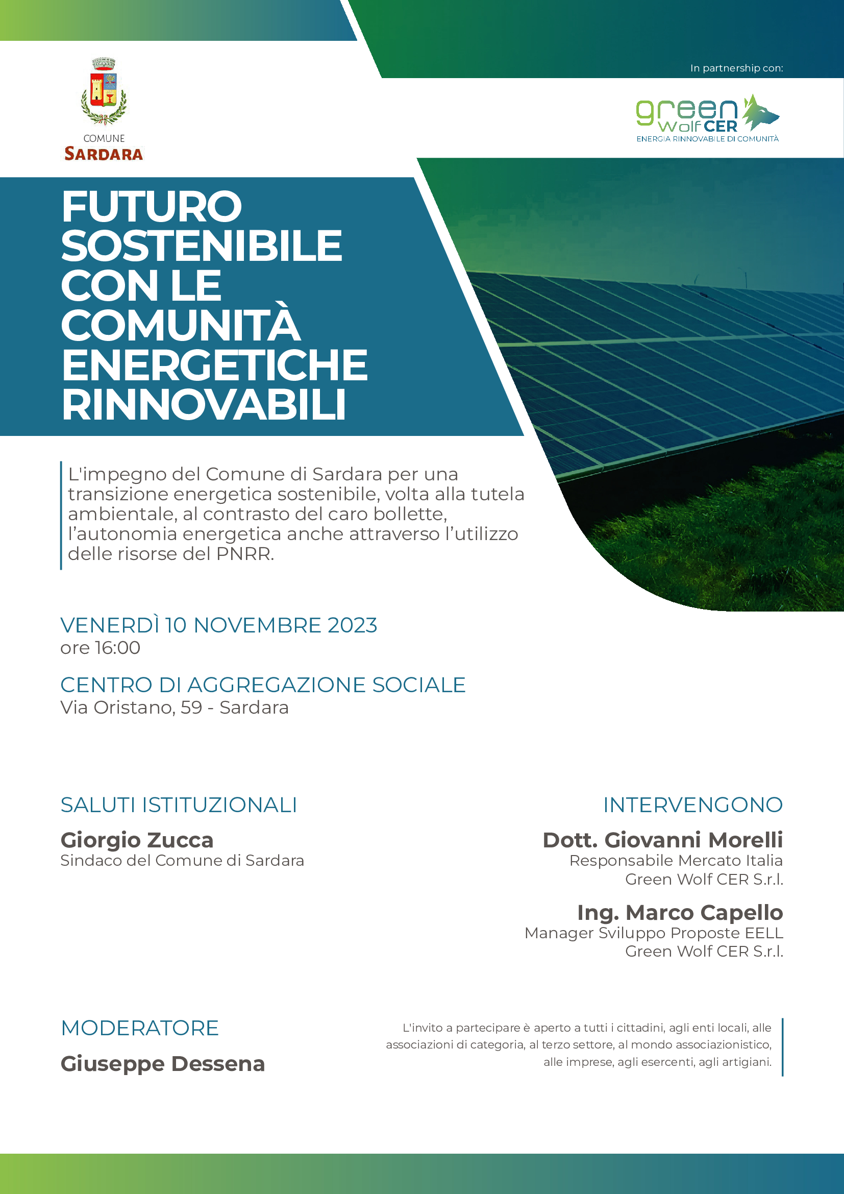 Visualizza la notizia: Energie rinnovabili-Sardara 10 novembre ore 16:00 al Centro di aggregazione Sociale