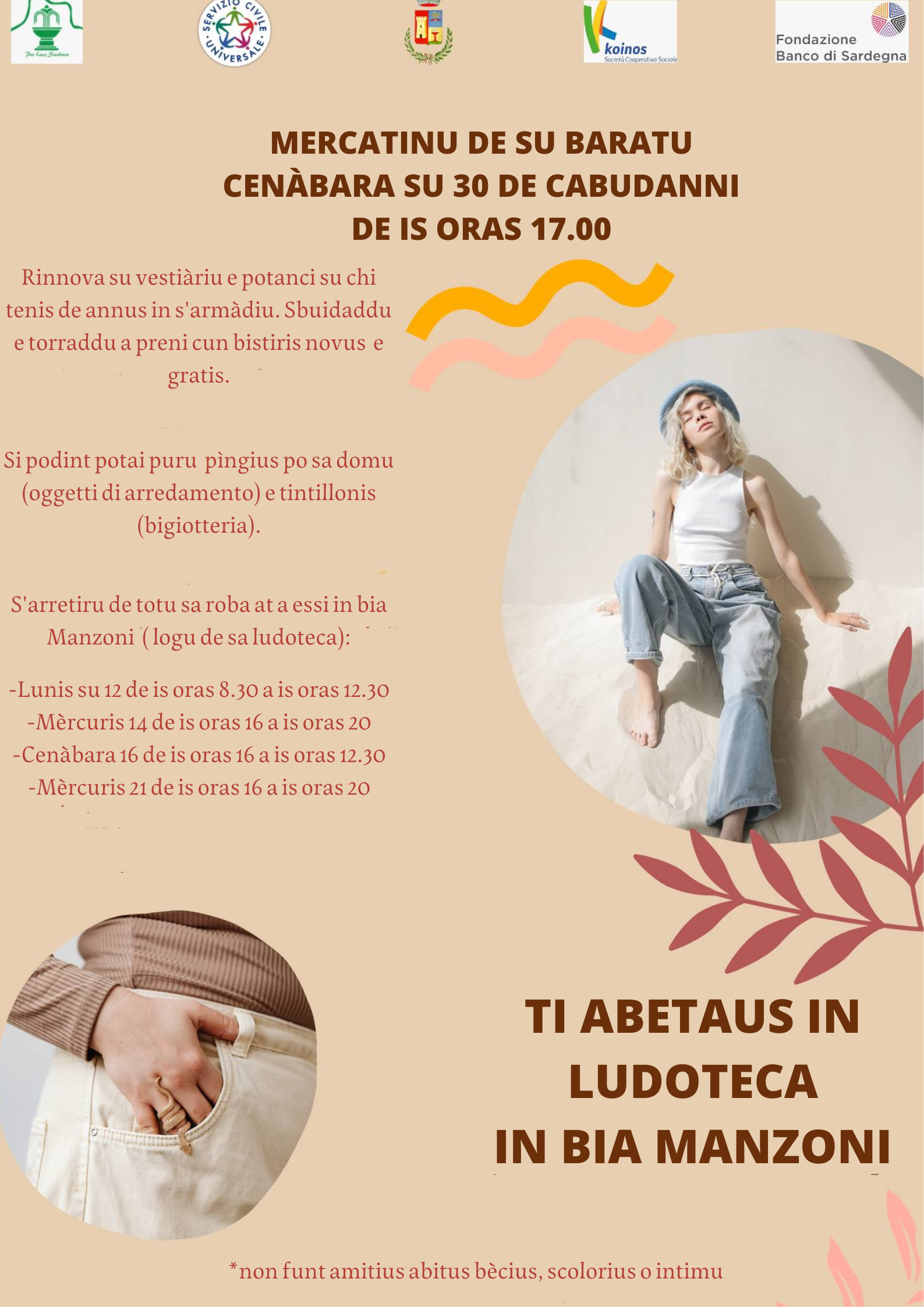 Visualizza la notizia: MERCATINU DE SU BARATU CENÀBARA SU 30 DE CABUDANNI DE IS ORAS 17.00 Visualizza la notizia: MERCATINU DE SU BARATU CENÀBARA SU 30 DE CABUDANNI DE IS ORAS 17.00