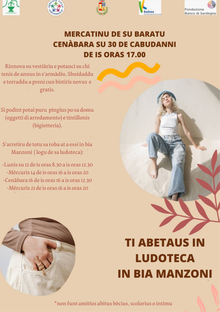 MERCATINU DE SU BARATU CENÀBARA SU 30 DE CABUDANNI DE IS ORAS 17.00