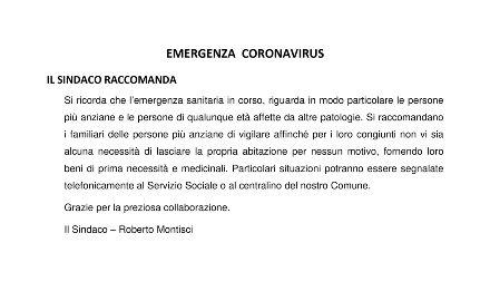 Visualizza la notizia: EMERGENZA  CORONAVIRUS Visualizza la notizia: EMERGENZA  CORONAVIRUS