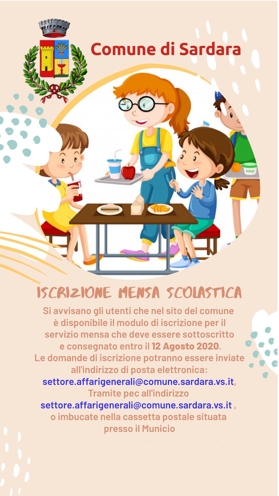 Visualizza la notizia: Iscrizioni al Servizio di Refezione Scolastica a.s. 2020/2021