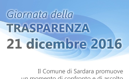 Visualizza la notizia: Giornata della Trasparenza 2016 Visualizza la notizia: Giornata della Trasparenza 2016