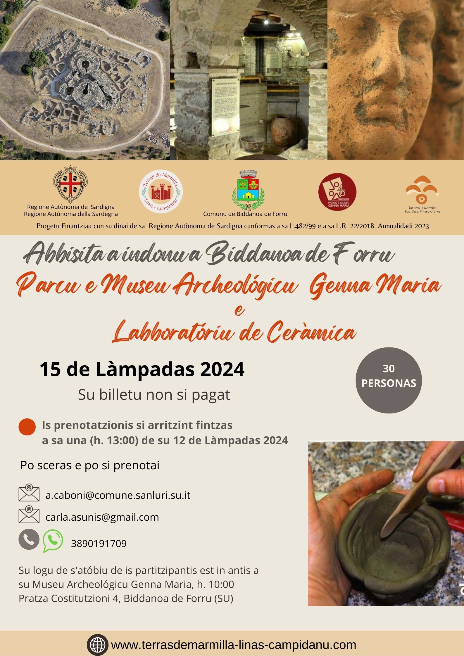 Visualizza la notizia: Parcu e Museu Archeòlogicu Genna Maria e Labòratoriu de Ceràmica