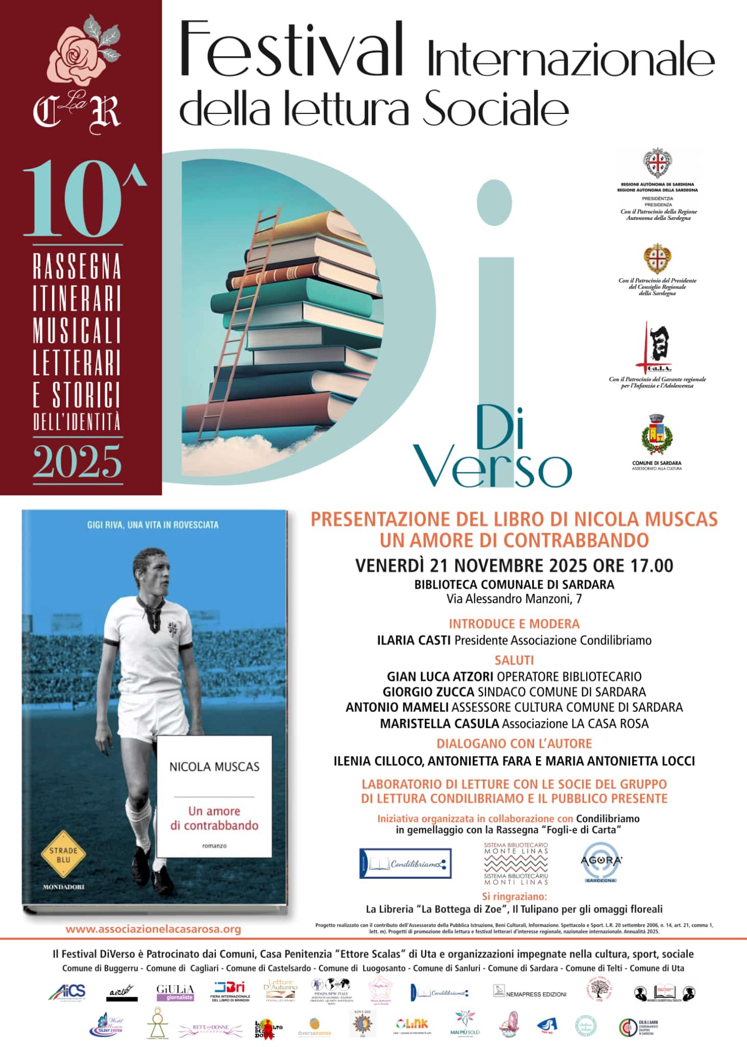 Visualizza la notizia: Festival Internazionale della lettura Sociale-Venerdì 21 novembre 2025 ore 17:00 Biblioteca Comunale Sardara