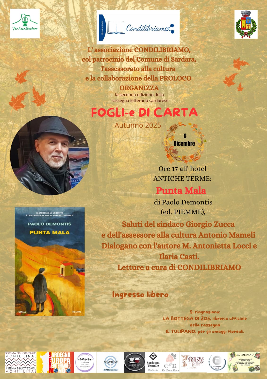 Visualizza la notizia: FOGLI-e DI CARTA - Autunno 2025 - Sabato 6 dicembre ore 17 all'hotel Antiche Terme