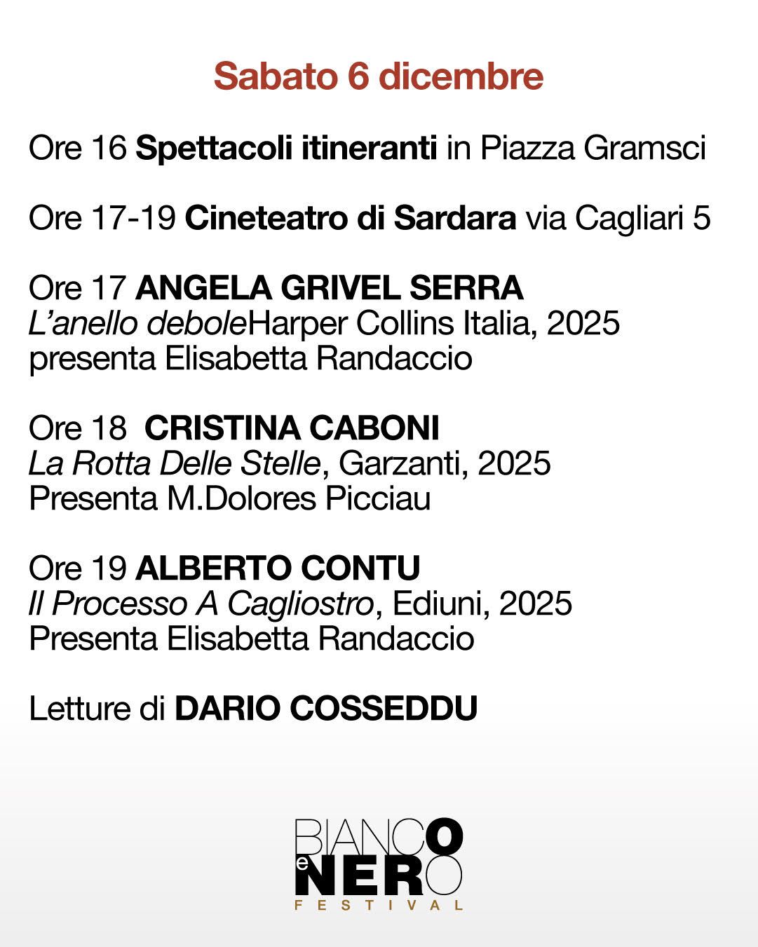 Visualizza la notizia: Bianco & Nero Festival - Sabato 6 dicembre  dalle ore 16:00 