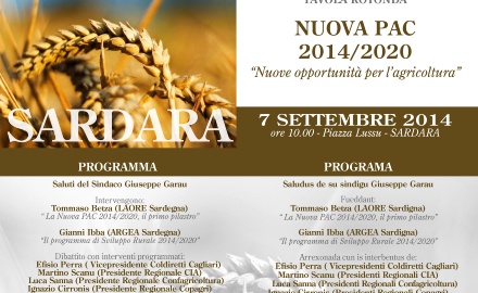 Visualizza la notizia: Tavola Rotonda - Nuova PAC 2014/2020 - 07/09/2014 Visualizza la notizia: Tavola Rotonda - Nuova PAC 2014/2020 - 07/09/2014