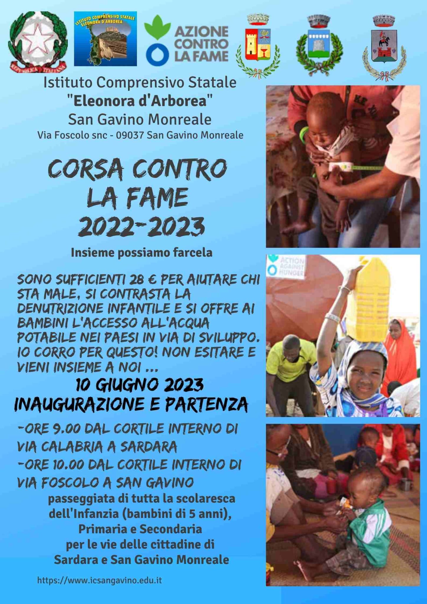 Visualizza la notizia: "Corsa contro la fame" - Sardara sabato 10 giugno 2023 