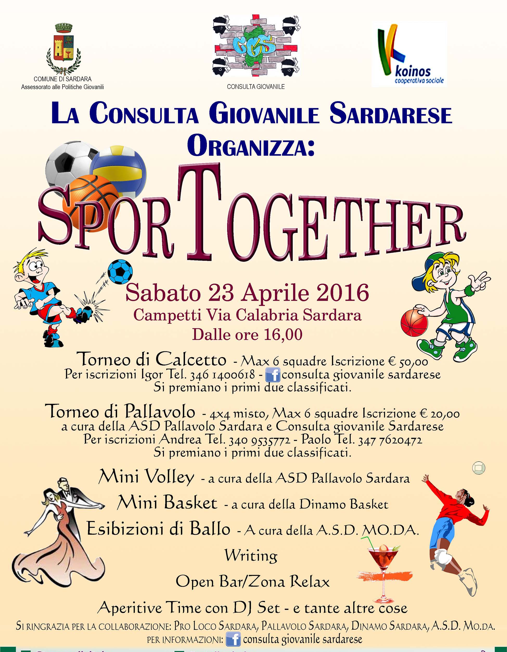 Visualizza la notizia: La Consulta Giovanile Sardarese Presenta: SporTogether