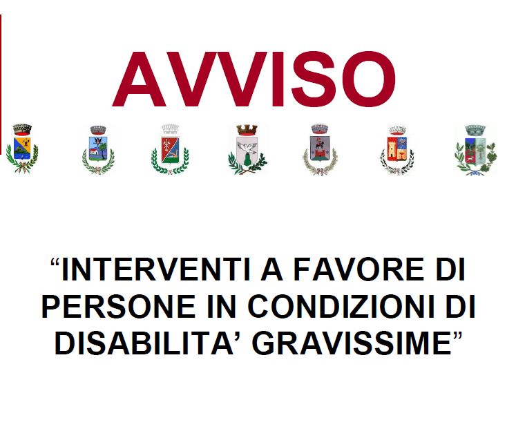 Visualizza la notizia: INTERVENTI A FAVORE DI PERSONE IN CONDIZIONI DI DISABILITA' GRAVISSIME 